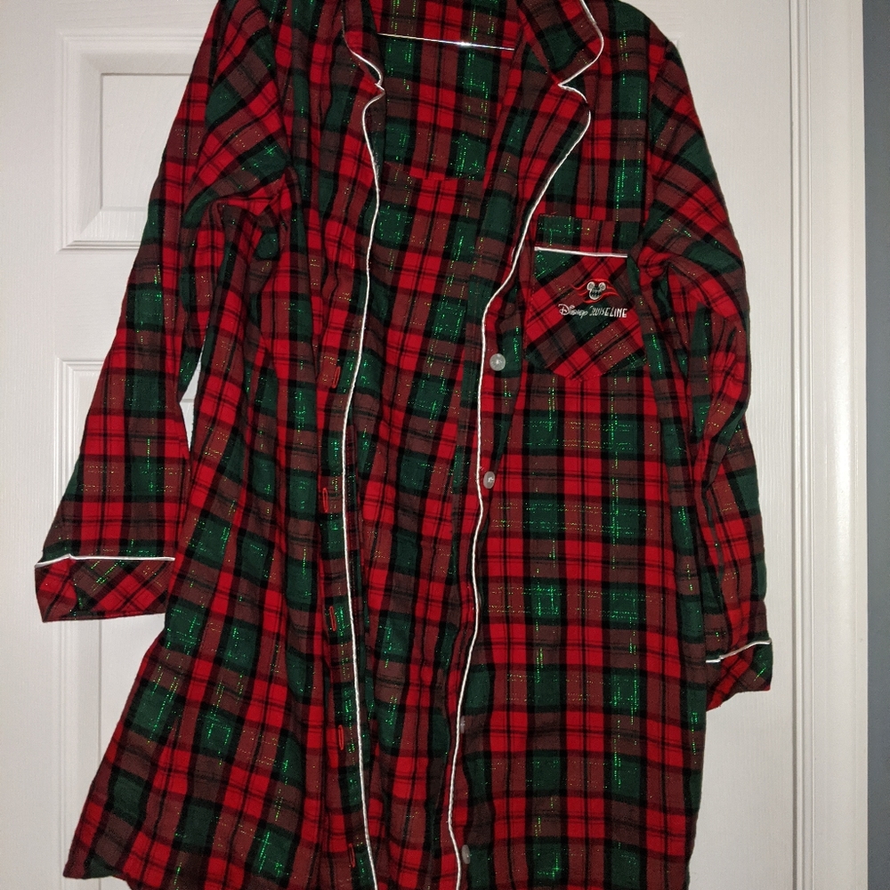 Disney Cruise Line Sparkly Flannel Sleep Shirt